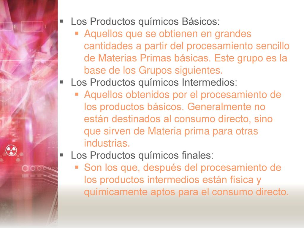 Los Productos químicos Básicos: