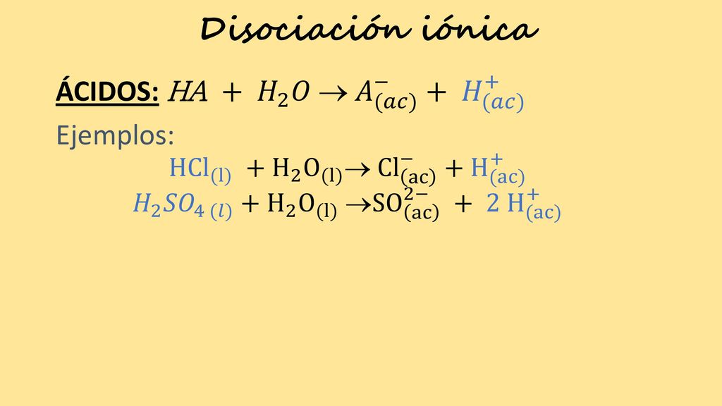Ba(OH) 2 (s) + H 2 O (l)  Ba (ac) OH (ac) −