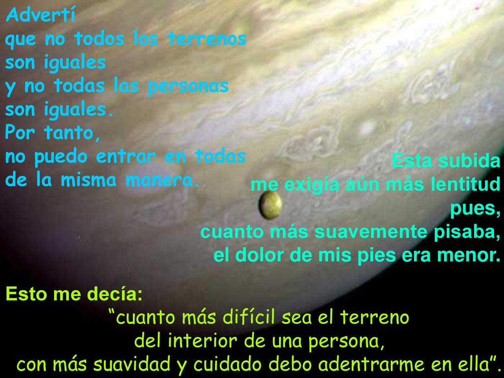 que no todos los terrenos son iguales y no todas las personas