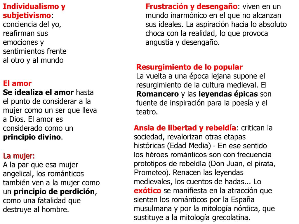 Individualismo y subjetivismo: conciencia del yo, reafirman sus emociones y sentimientos frente al otro y al mundo