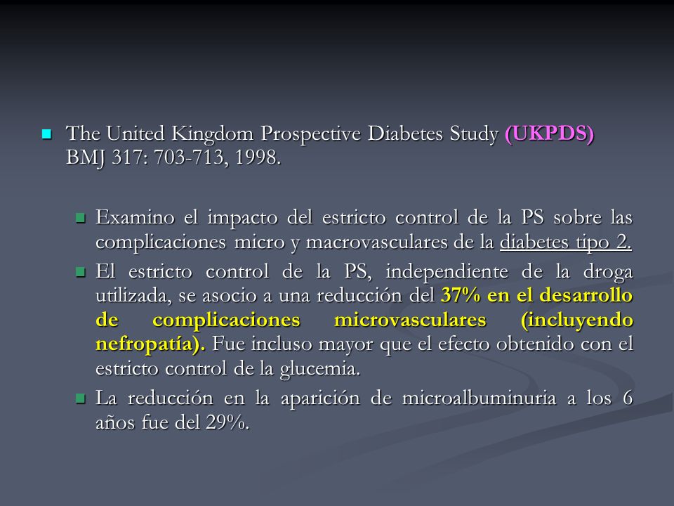 The United Kingdom Prospective Diabetes Study (UKPDS) BMJ 317: , 1998.