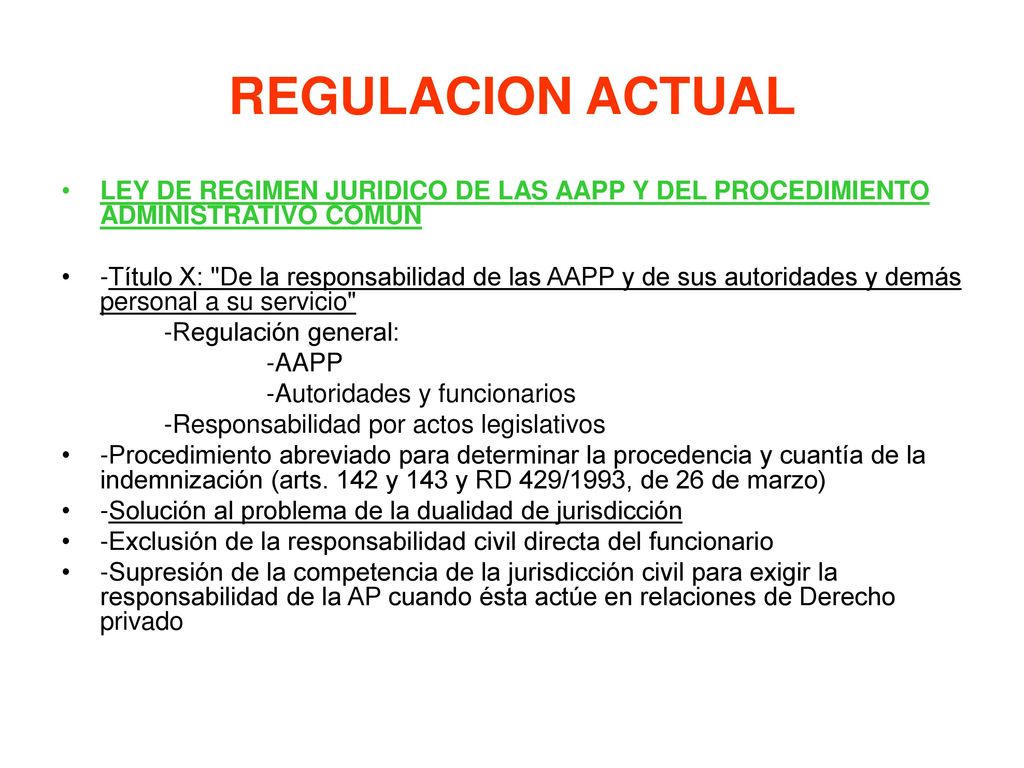 REGULACION ACTUAL LEY DE REGIMEN JURIDICO DE LAS AAPP Y DEL PROCEDIMIENTO ADMINISTRATIVO COMUN.