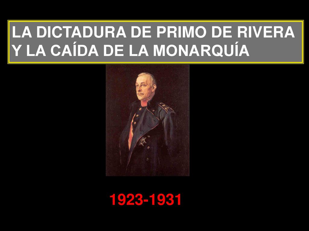 LA DICTADURA DE PRIMO DE RIVERA Y LA CAÍDA DE LA MONARQUÍA