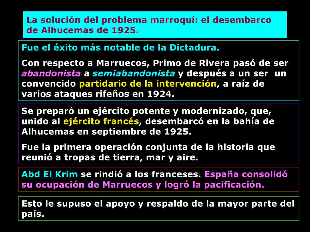 La solución del problema marroquí: el desembarco de Alhucemas de 1925.
