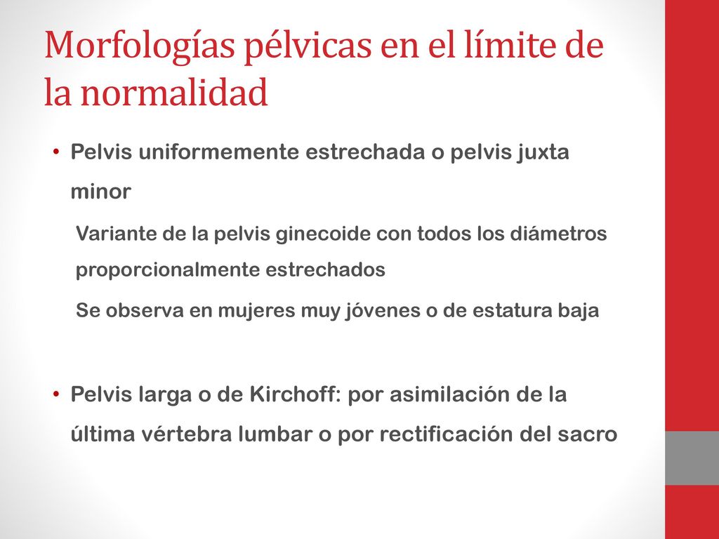 Morfologías pélvicas en el límite de la normalidad