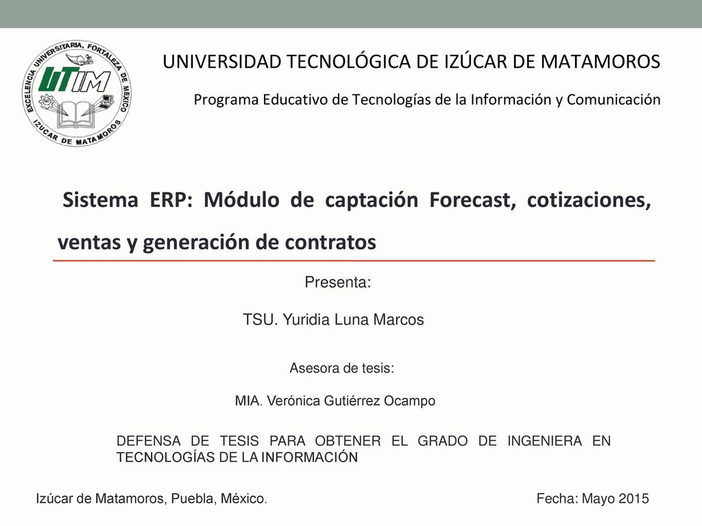 Sistema ERP: Módulo de captación Forecast, cotizaciones, ventas y generación de contratos