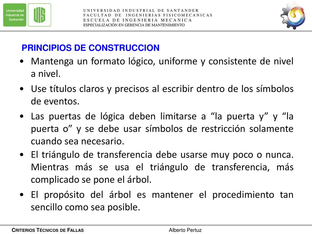 Mantenga un formato lógico, uniforme y consistente de nivel a nivel.