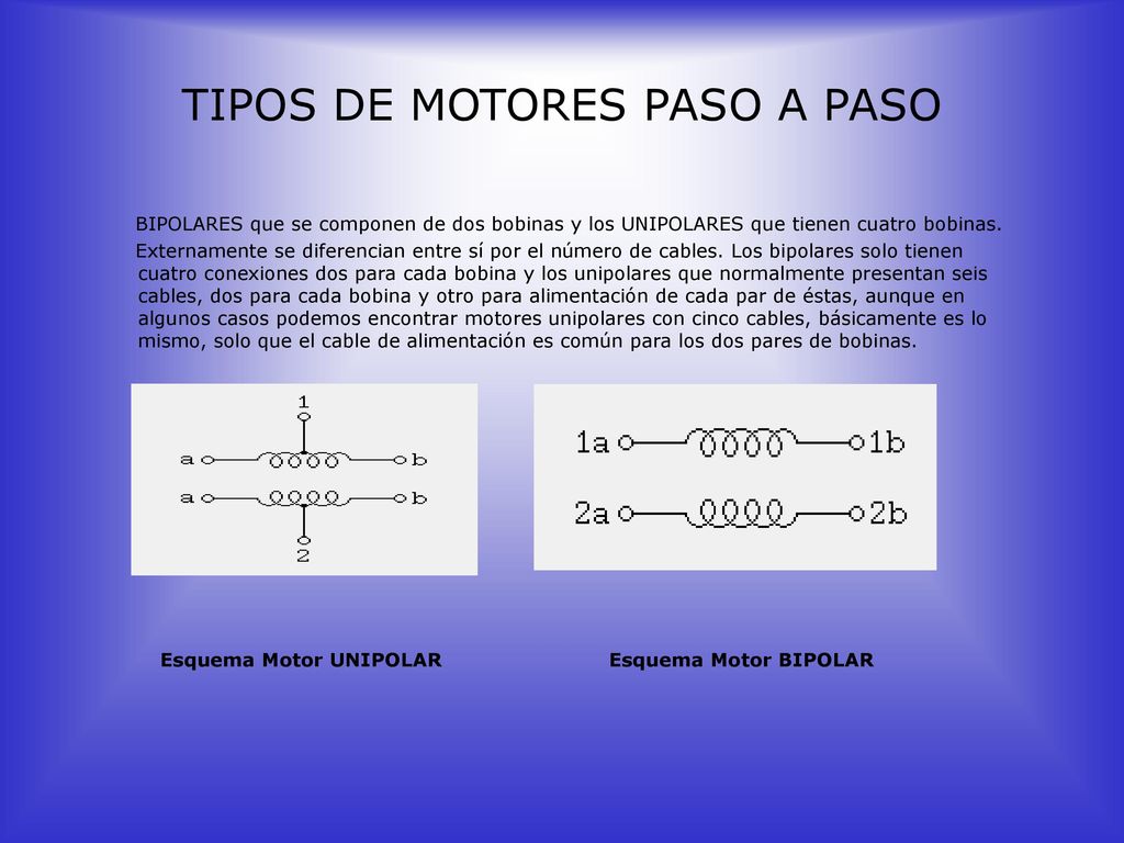 TIPOS DE MOTORES PASO A PASO