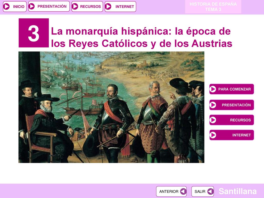 HISTORIA DE ESPAÑA TEMA La monarquía hispánica: la época de los Reyes Católicos y de los Austrias.