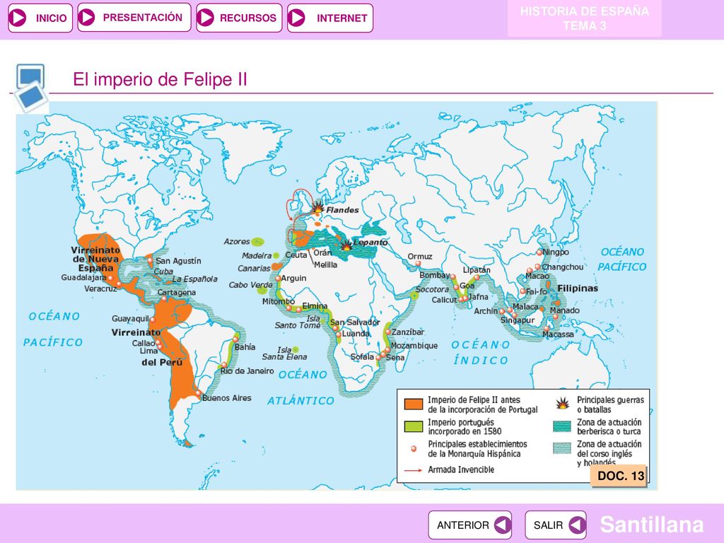 HISTORIA DE ESPAÑA TEMA 3 El imperio de Felipe II DOC. 13