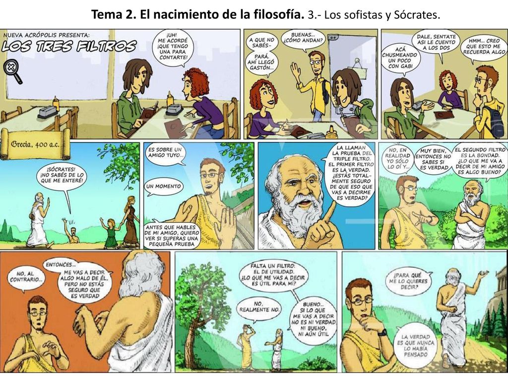 Tema 2. El nacimiento de la filosofía. 3.- Los sofistas y Sócrates.