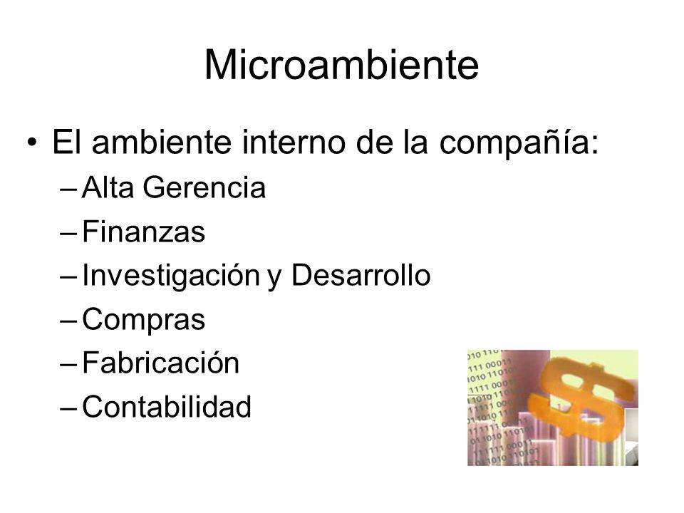 Microambiente El ambiente interno de la compañía: Alta Gerencia