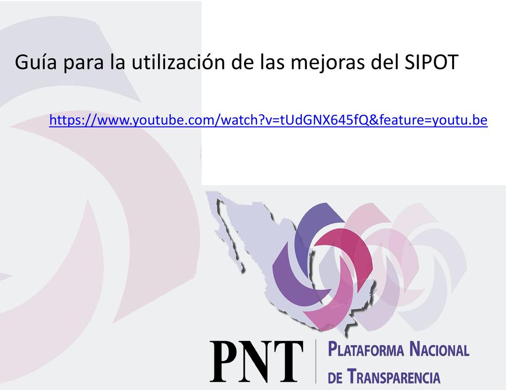 Guía para la utilización de las mejoras del SIPOT