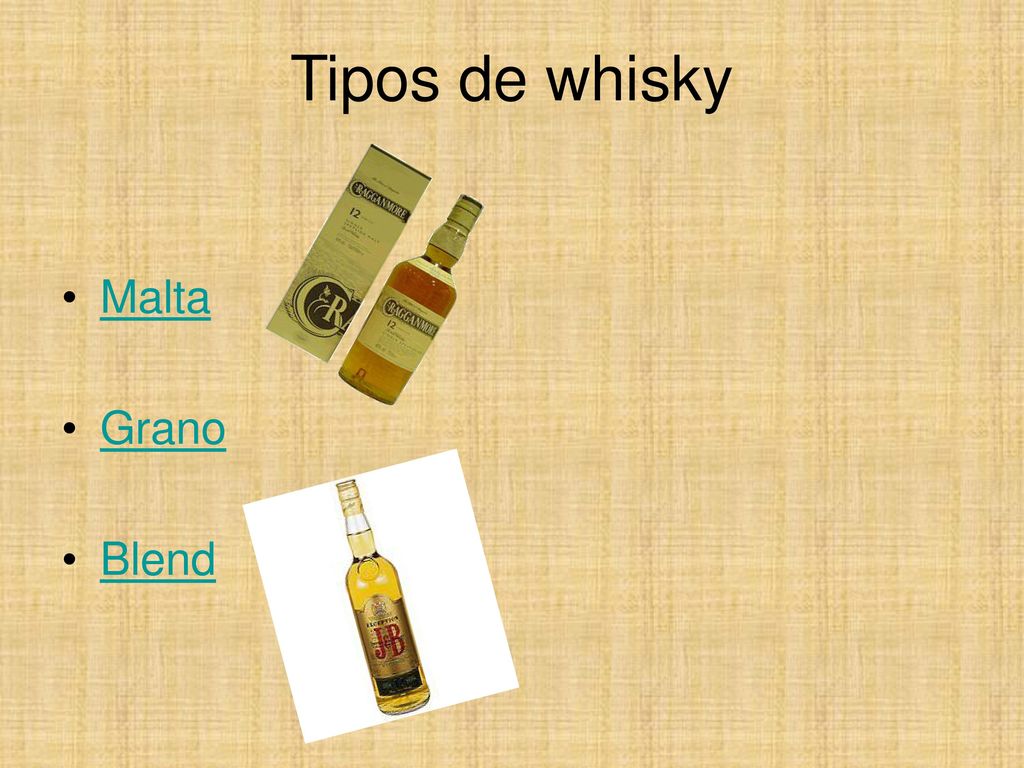 Tipos de whisky Malta Grano Blend