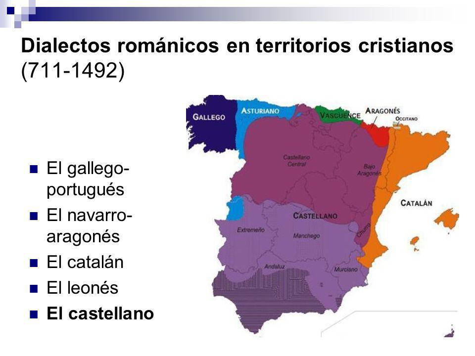 Dialectos románicos en territorios cristianos ( )