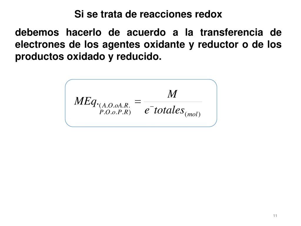 Si se trata de reacciones redox