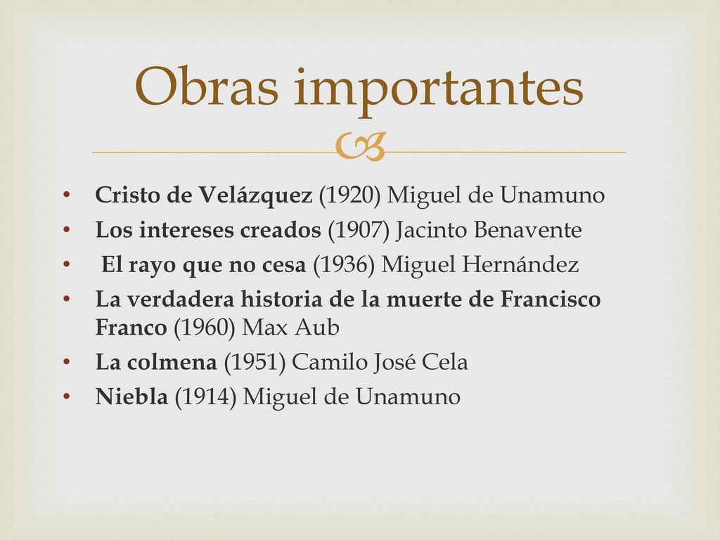 Obras importantes Cristo de Velázquez (1920) Miguel de Unamuno