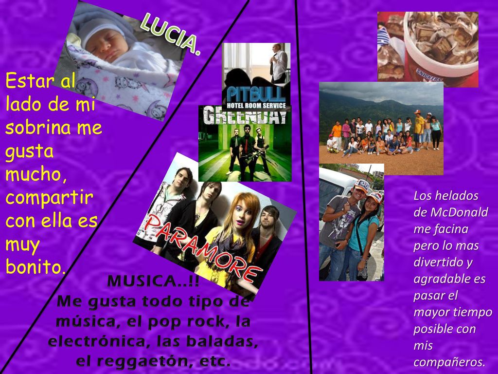 LUCIA. Estar al lado de mi sobrina me gusta mucho, compartir con ella es muy bonito.