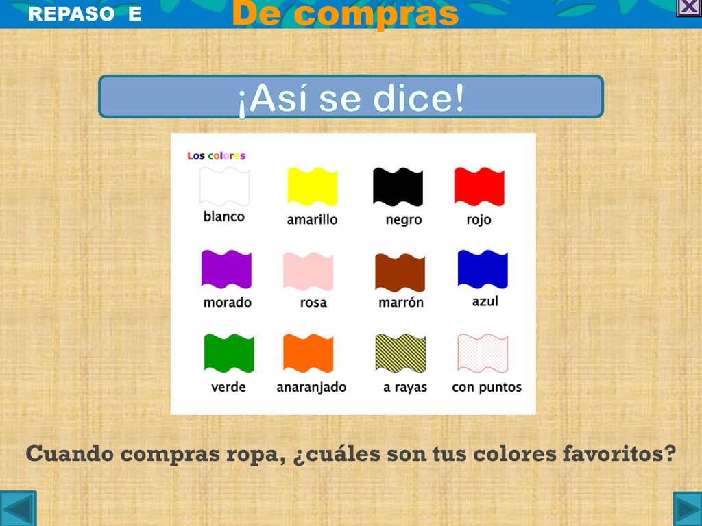 ¡Así se dice! De compras ¿Qué llevas a la escuela