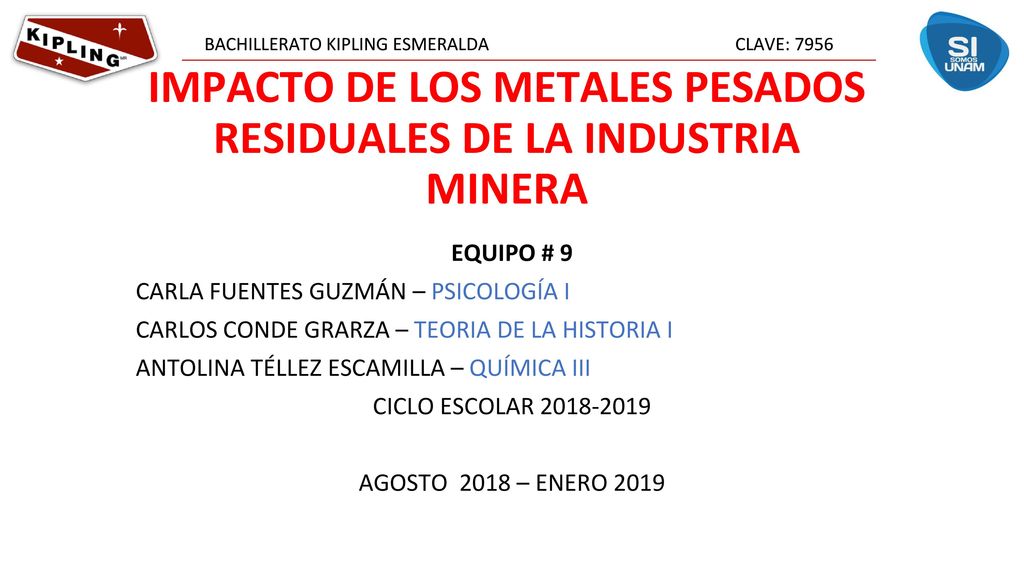 IMPACTO DE LOS METALES PESADOS RESIDUALES DE LA INDUSTRIA MINERA
