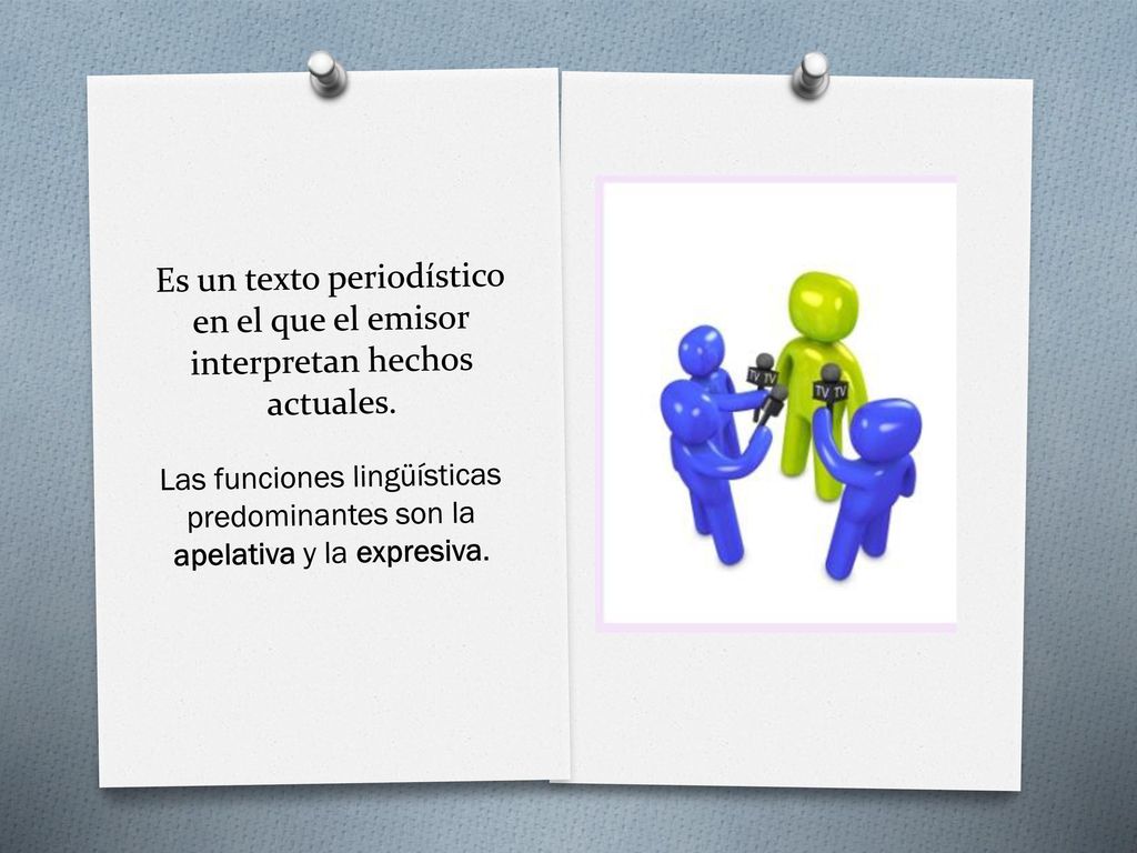 Es un texto periodístico en el que el emisor interpretan hechos actuales.