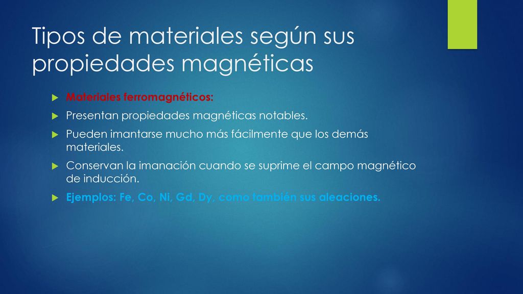 Tipos de materiales según sus propiedades magnéticas