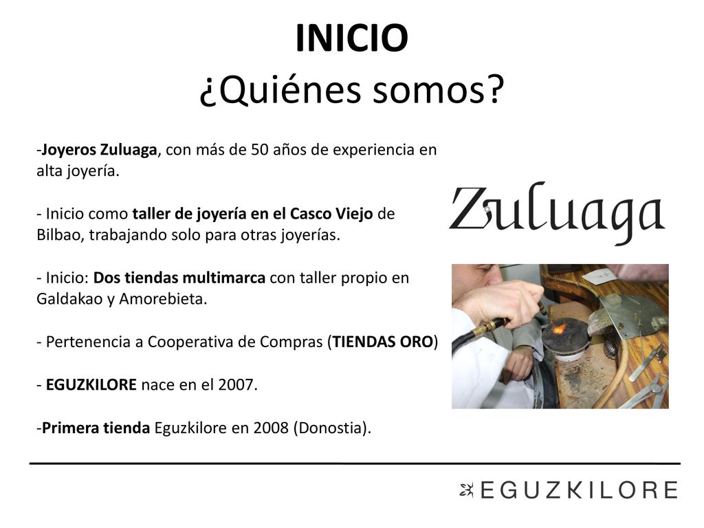 INICIO ¿Quiénes somos Joyeros Zuluaga, con más de 50 años de experiencia en alta joyería.