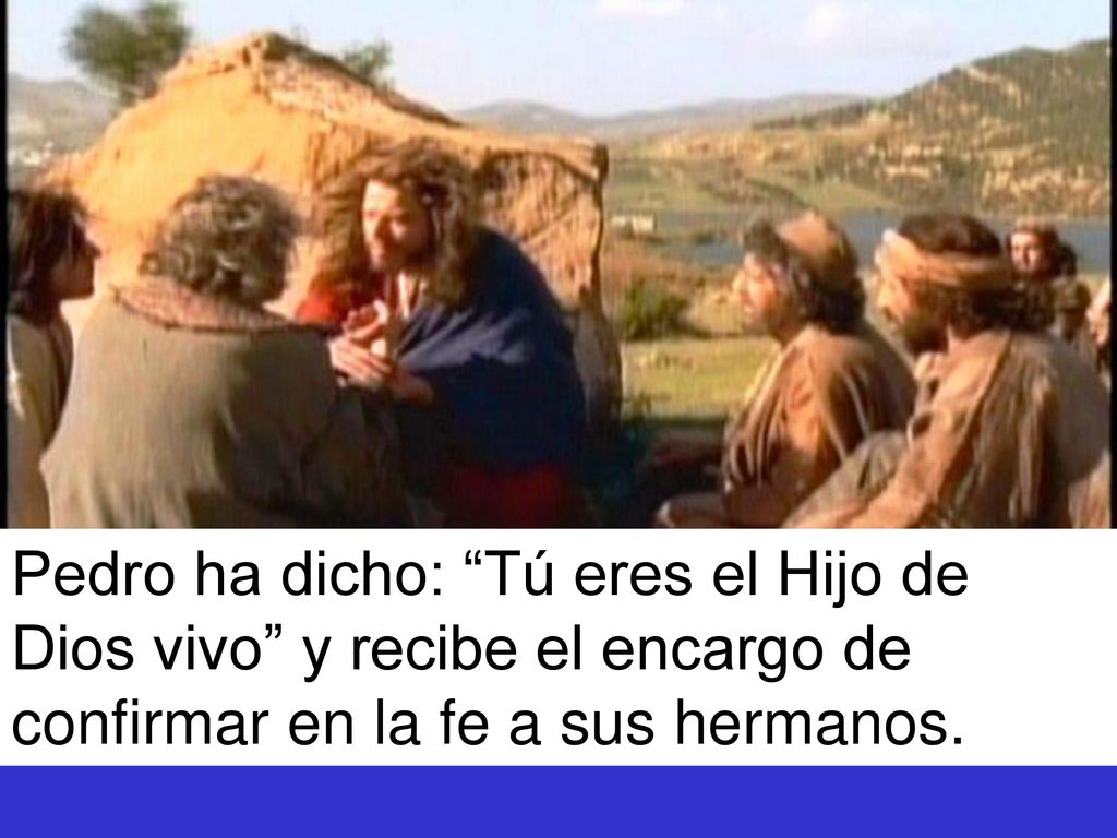 Pedro ha dicho: Tú eres el Hijo de Dios vivo y recibe el encargo de confirmar en la fe a sus hermanos.