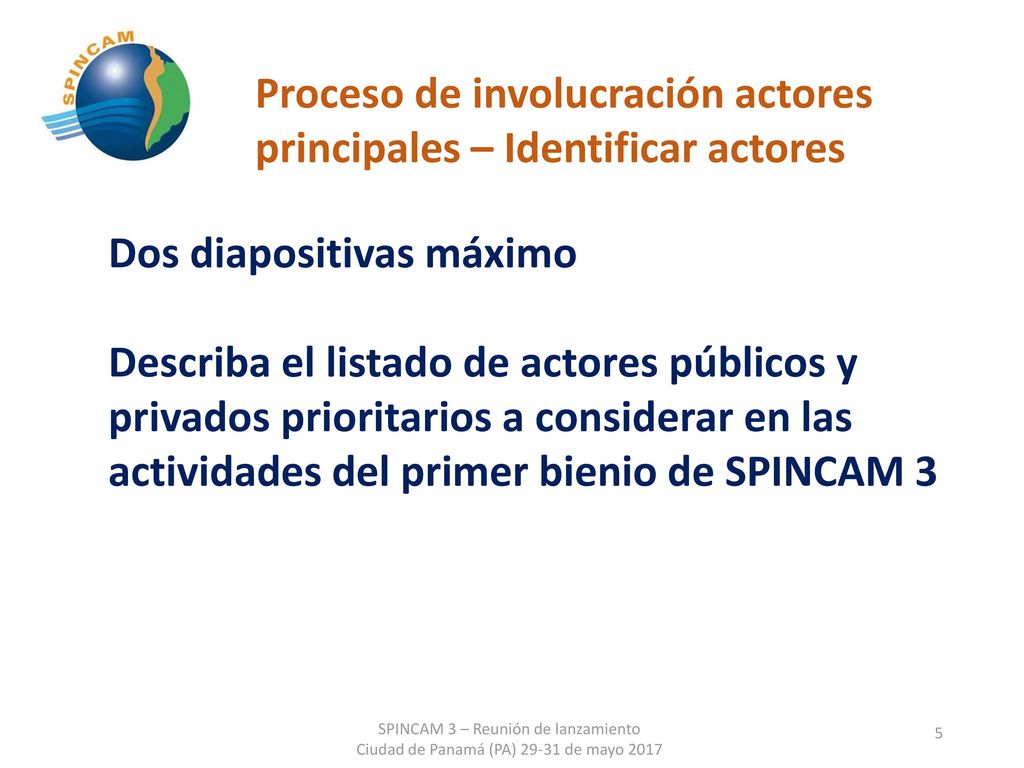 Proceso de involucración actores principales – Identificar actores