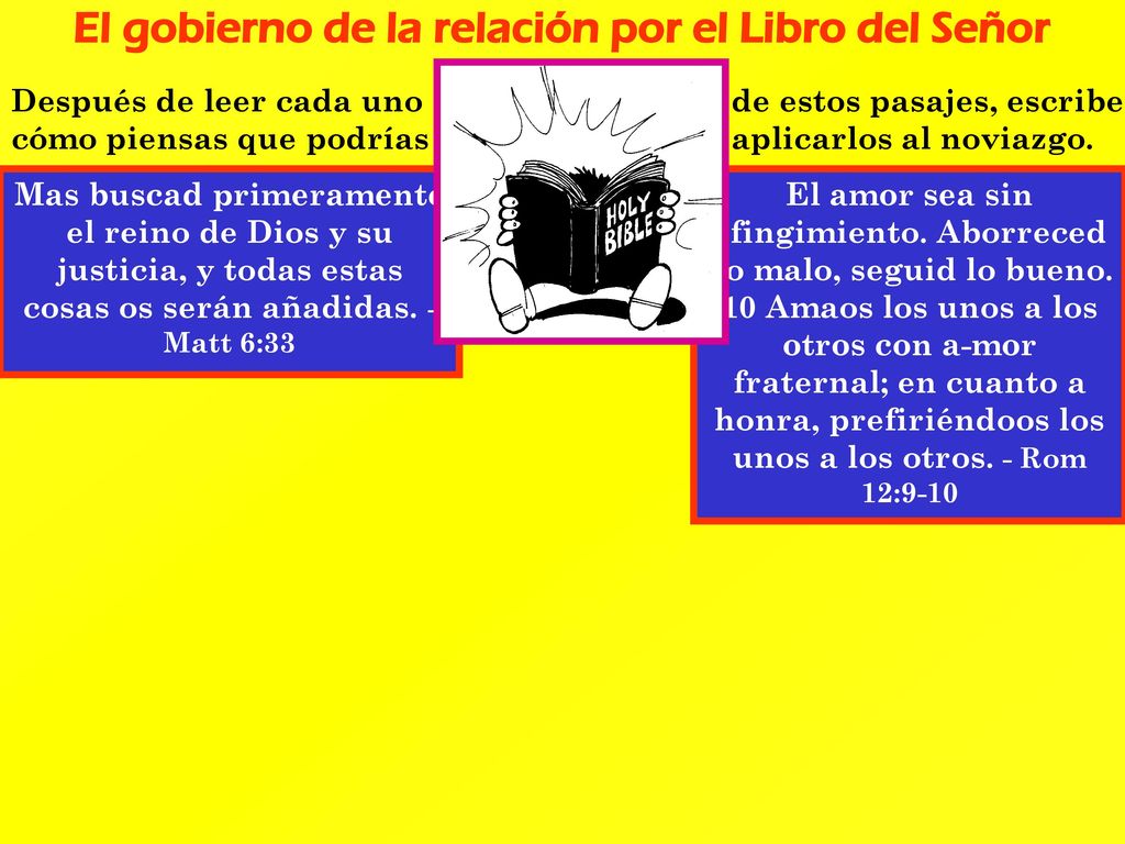 El gobierno de la relación por el Libro del Señor