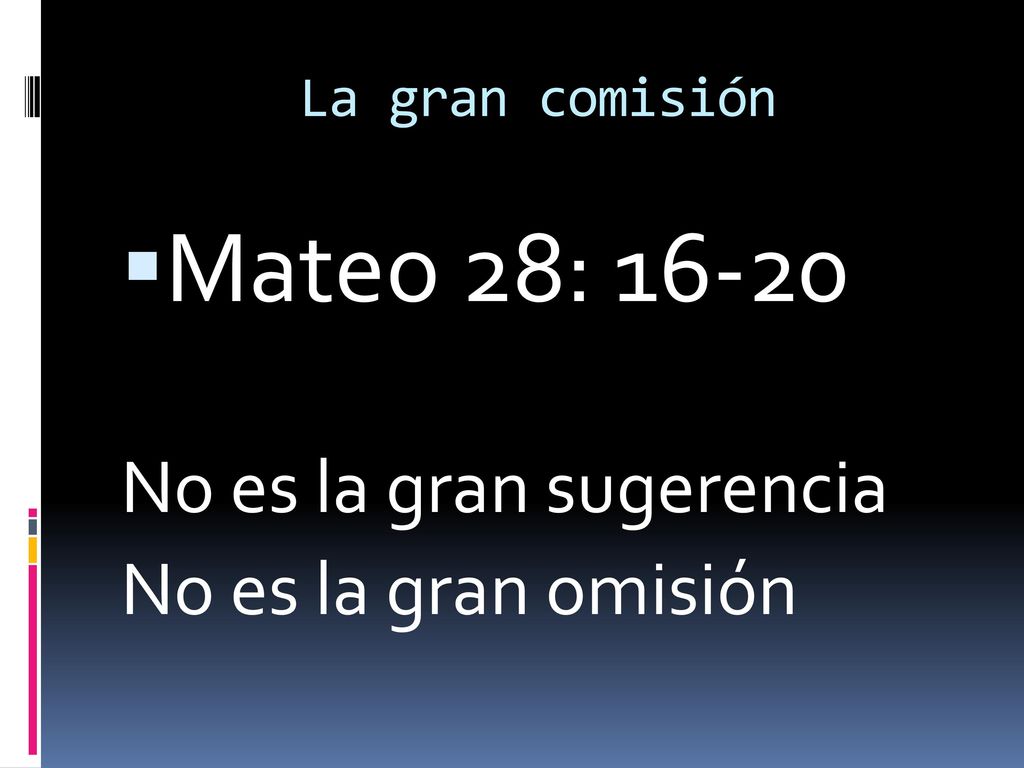 Mateo 28: No es la gran sugerencia No es la gran omisión