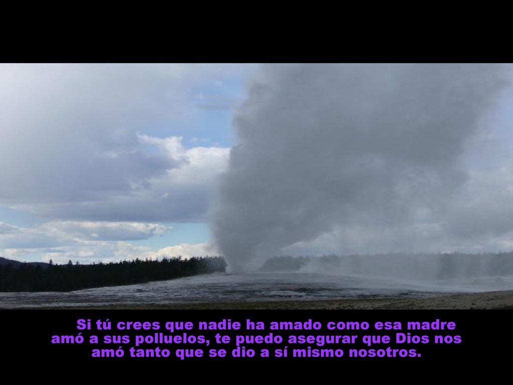 Si tú crees que nadie ha amado como esa madre amó a sus polluelos, te puedo asegurar que Dios nos amó tanto que se dio a sí mismo nosotros.