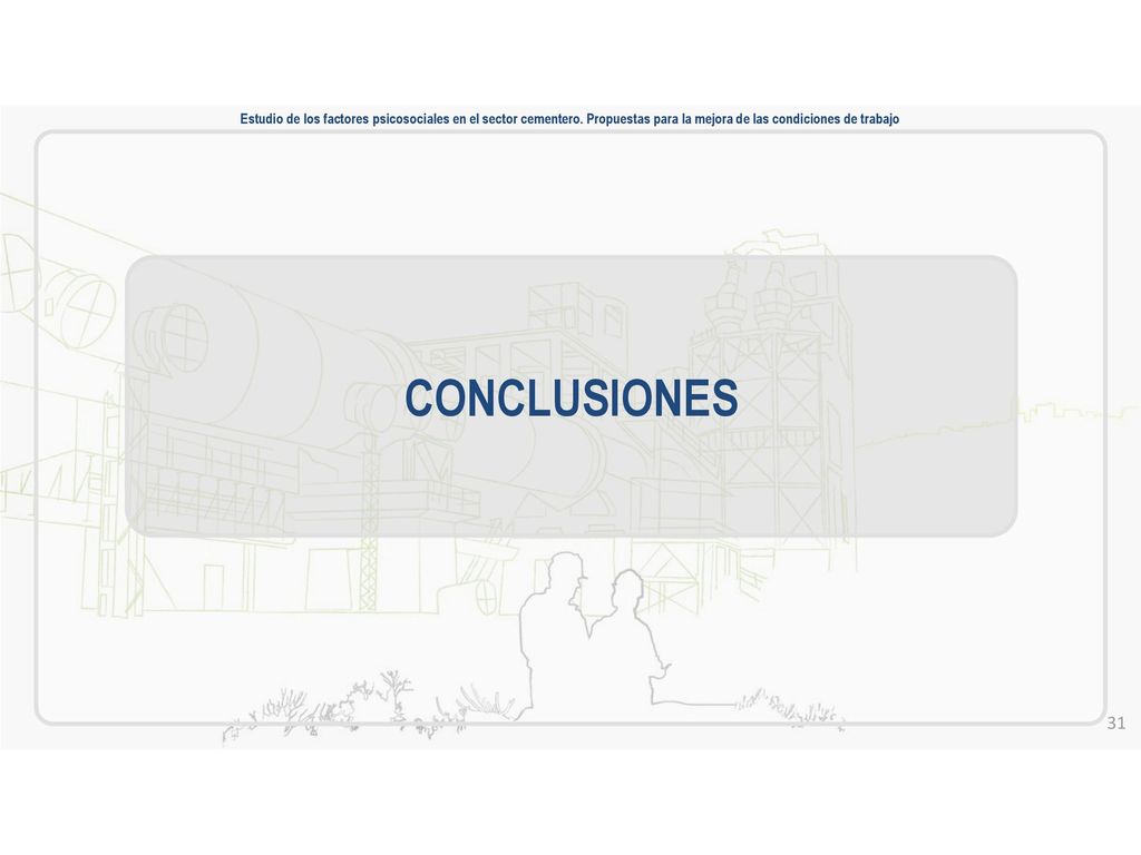 Estudio de los factores psicosociales en el sector cementero