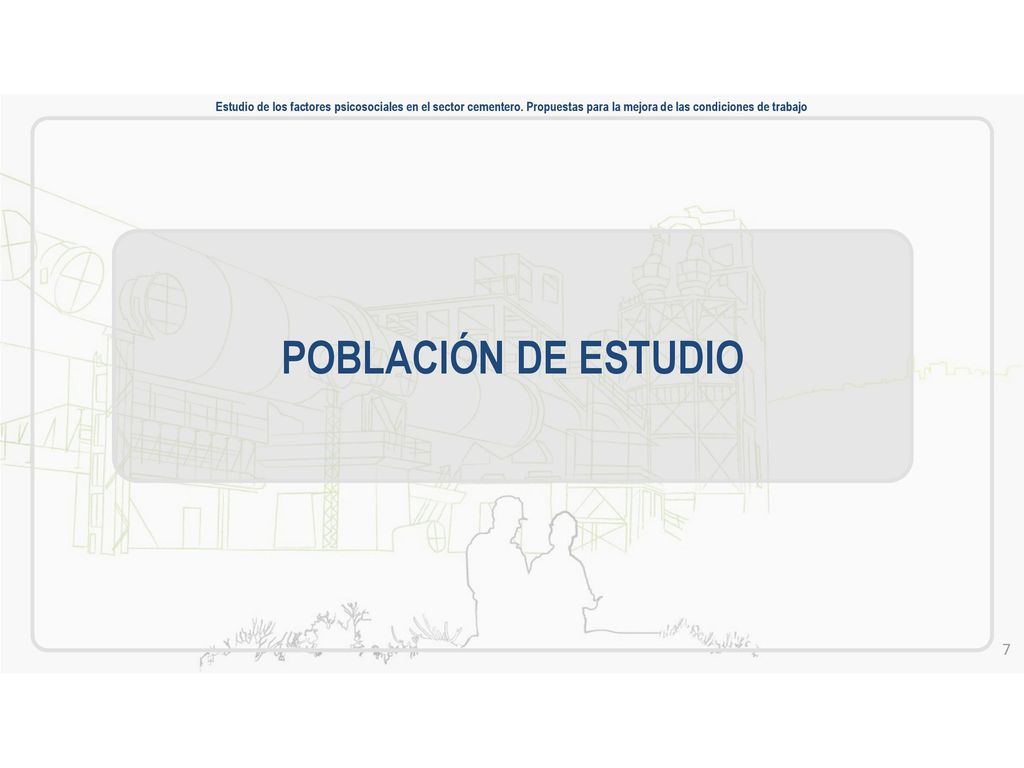 Estudio de los factores psicosociales en el sector cementero
