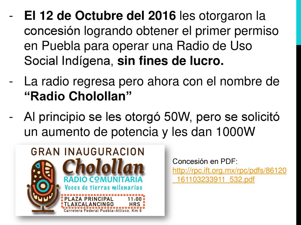 La radio regresa pero ahora con el nombre de Radio Cholollan