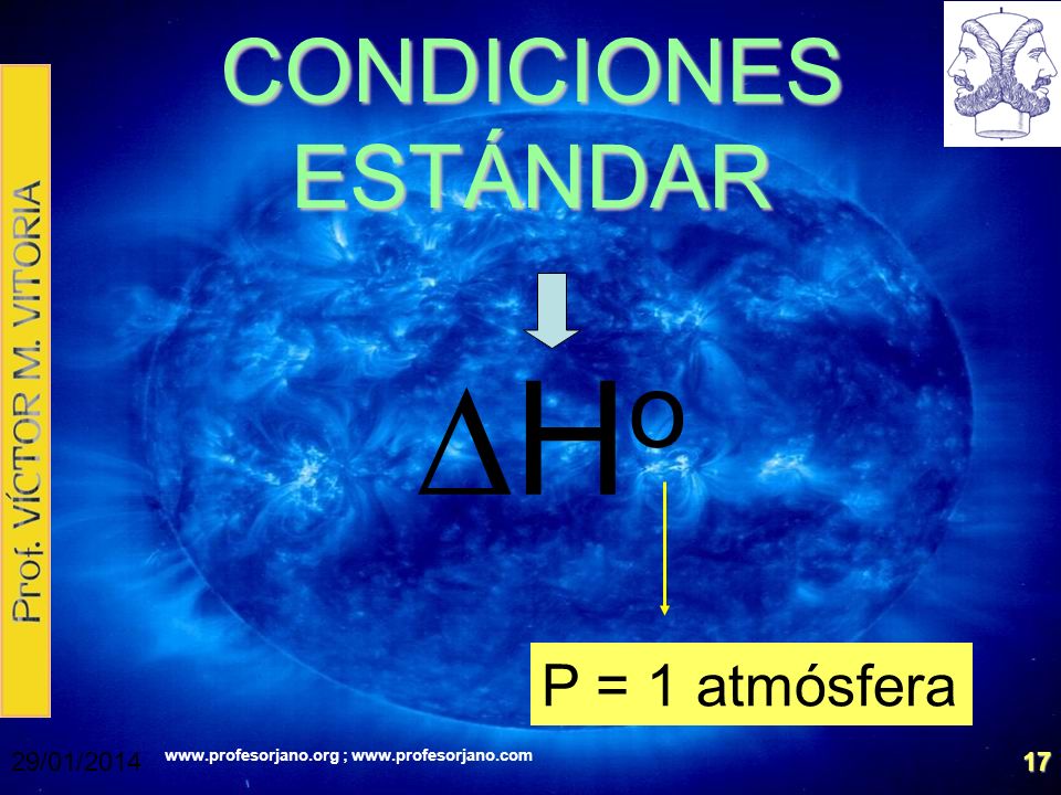 CONDICIONES ESTÁNDAR DHo P = 1 atmósfera 24/03/2017