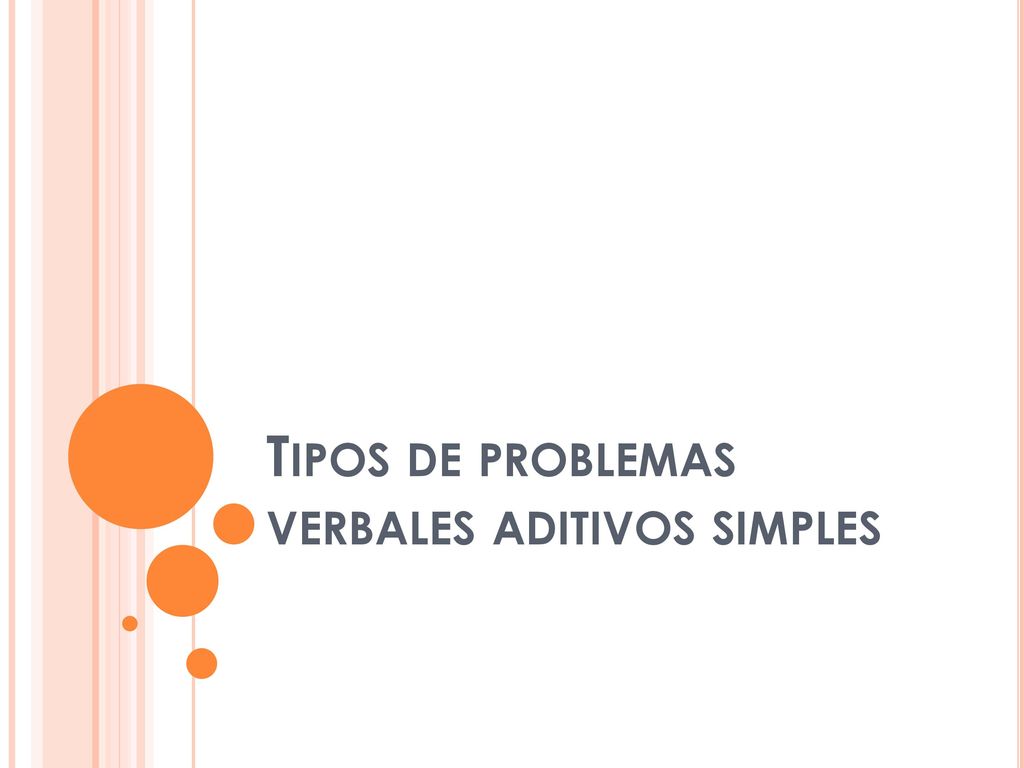 Tipos de problemas verbales aditivos simples