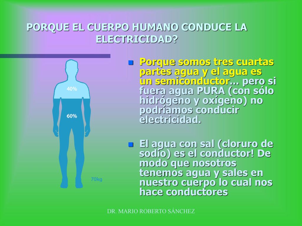El cuerpo humano es conductor de electricidad
