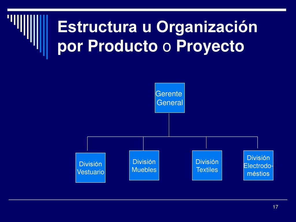 Estructura u Organización por Producto o Proyecto
