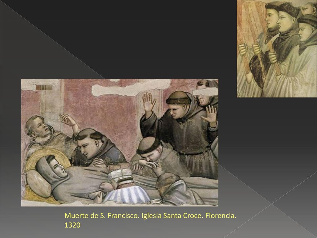 Muerte de S. Francisco. Iglesia Santa Croce. Florencia. 1320