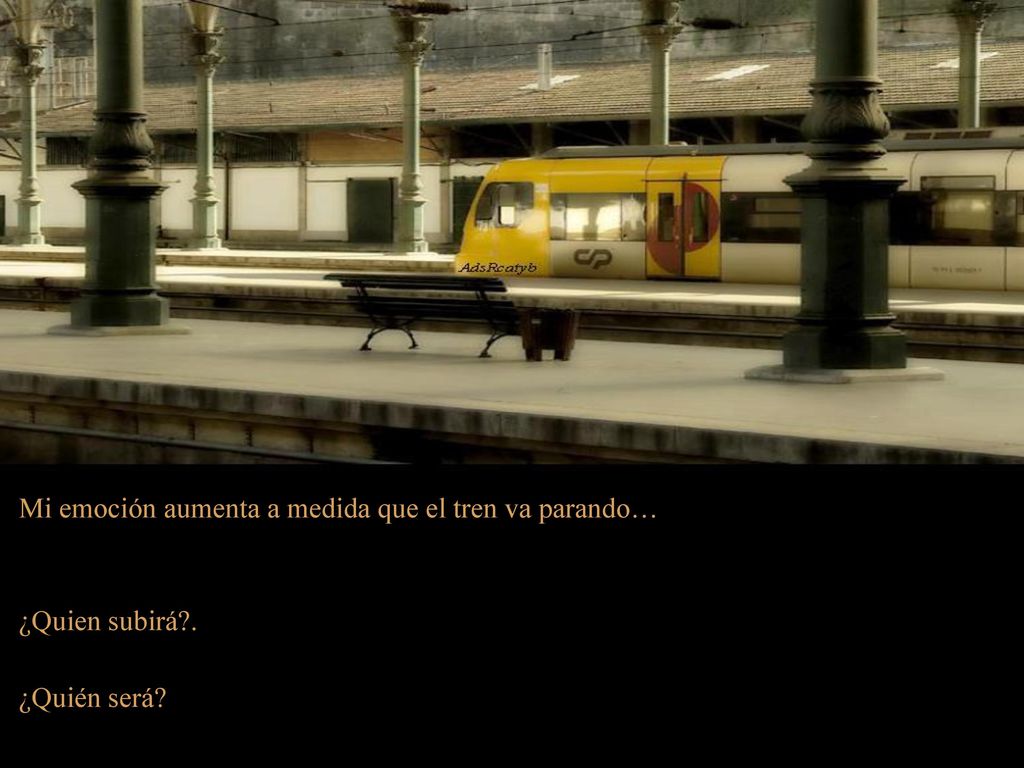 Mi emoción aumenta a medida que el tren va parando…