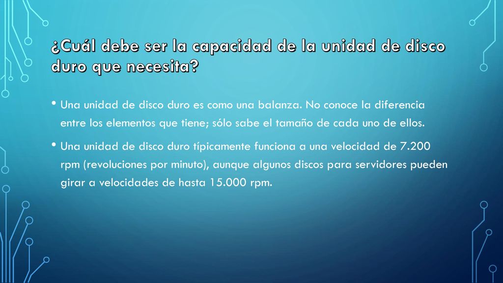 ¿Cuál debe ser la capacidad de la unidad de disco duro que necesita