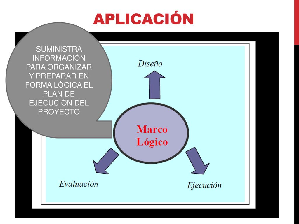 aplicación SUMINISTRA INFORMACIÓN PARA ORGANIZAR Y PREPARAR EN FORMA LÓGICA EL PLAN DE EJECUCIÓN DEL PROYECTO.