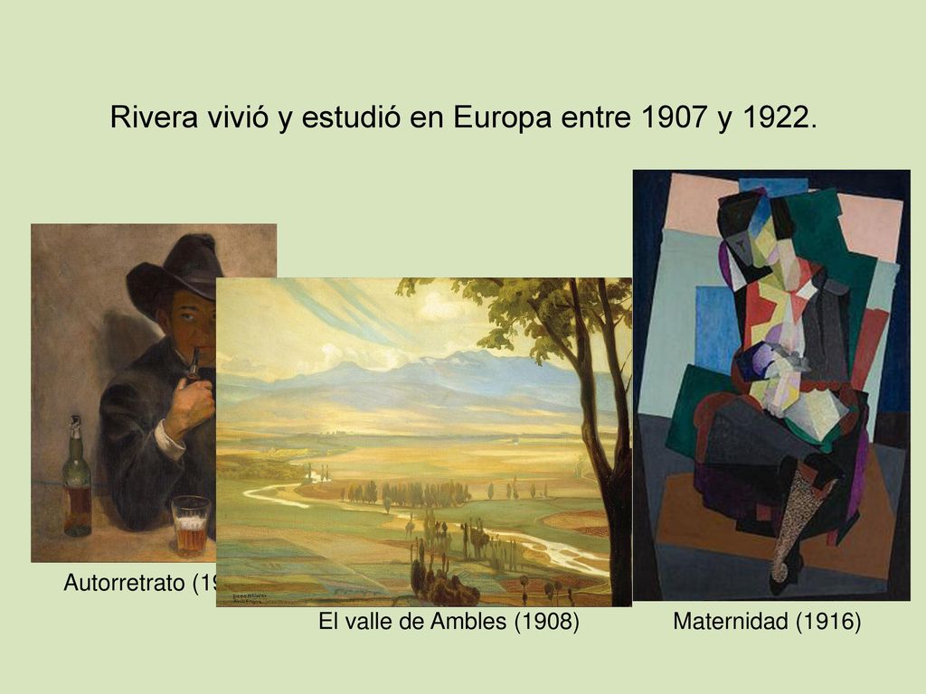 Rivera vivió y estudió en Europa entre 1907 y 1922.