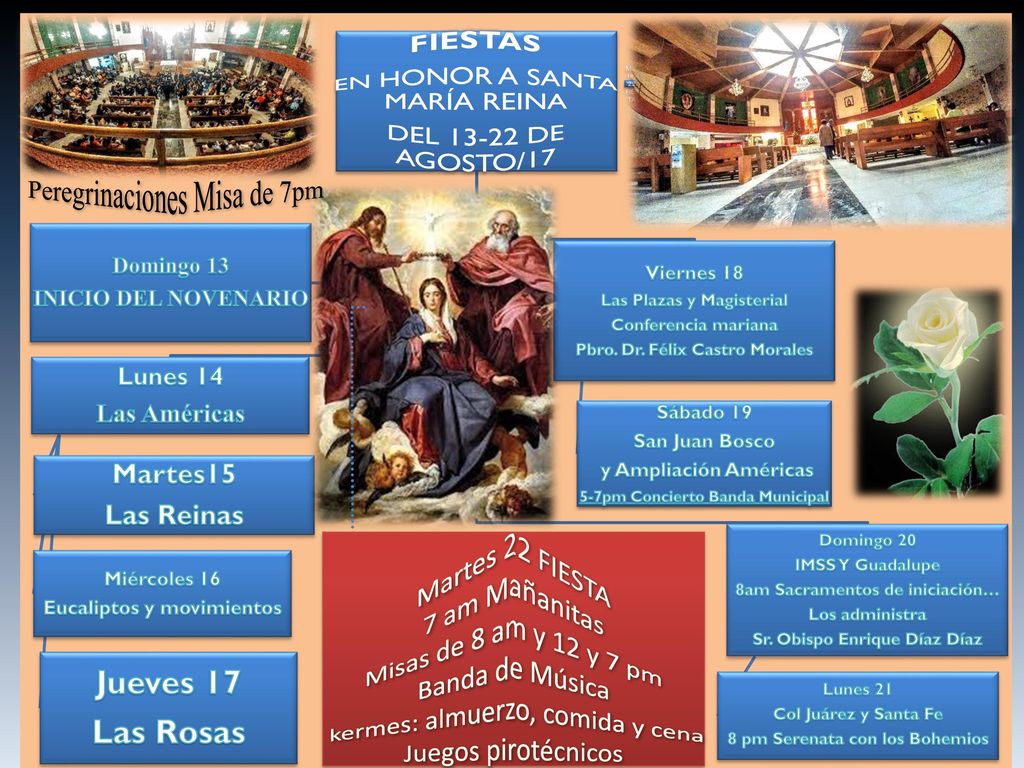 Jueves 17 Las Rosas FIESTAS EN HONOR A SANTA MARÍA REINA