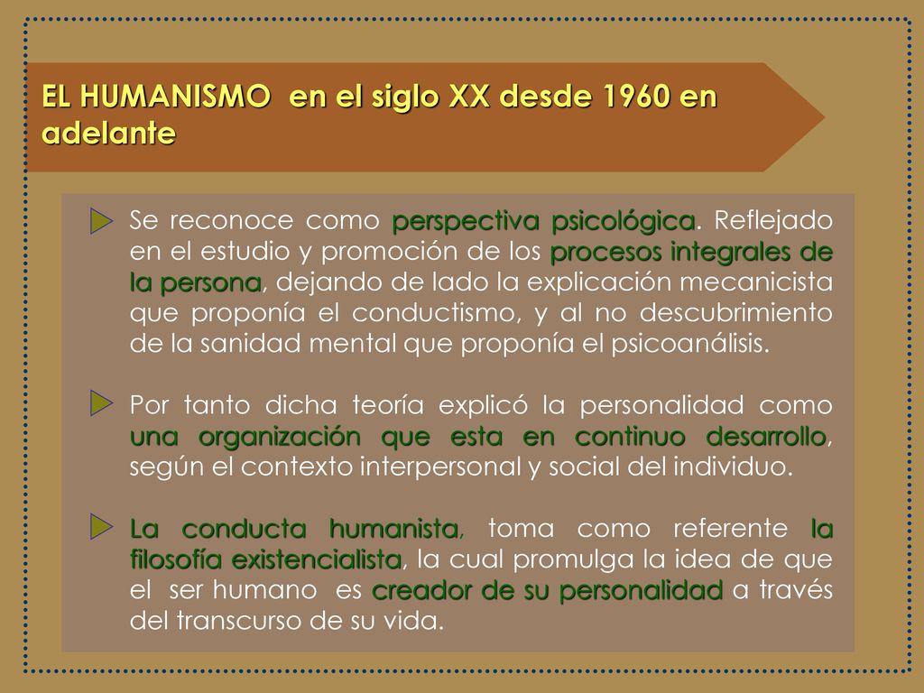 EL HUMANISMO en el siglo XX desde 1960 en adelante