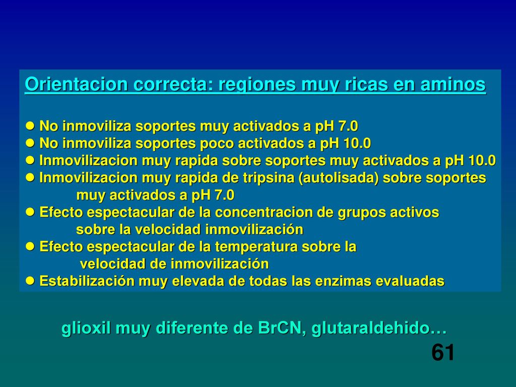 61 Orientacion correcta: regiones muy ricas en aminos