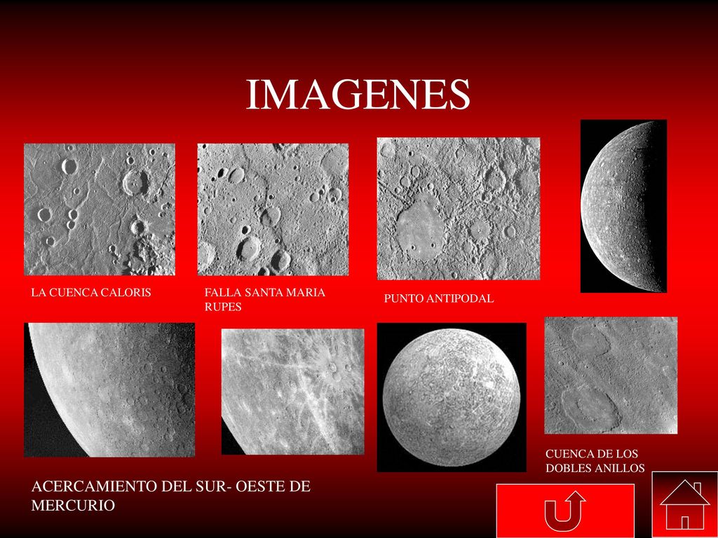 IMAGENES ACERCAMIENTO DEL SUR- OESTE DE MERCURIO LA CUENCA CALORIS