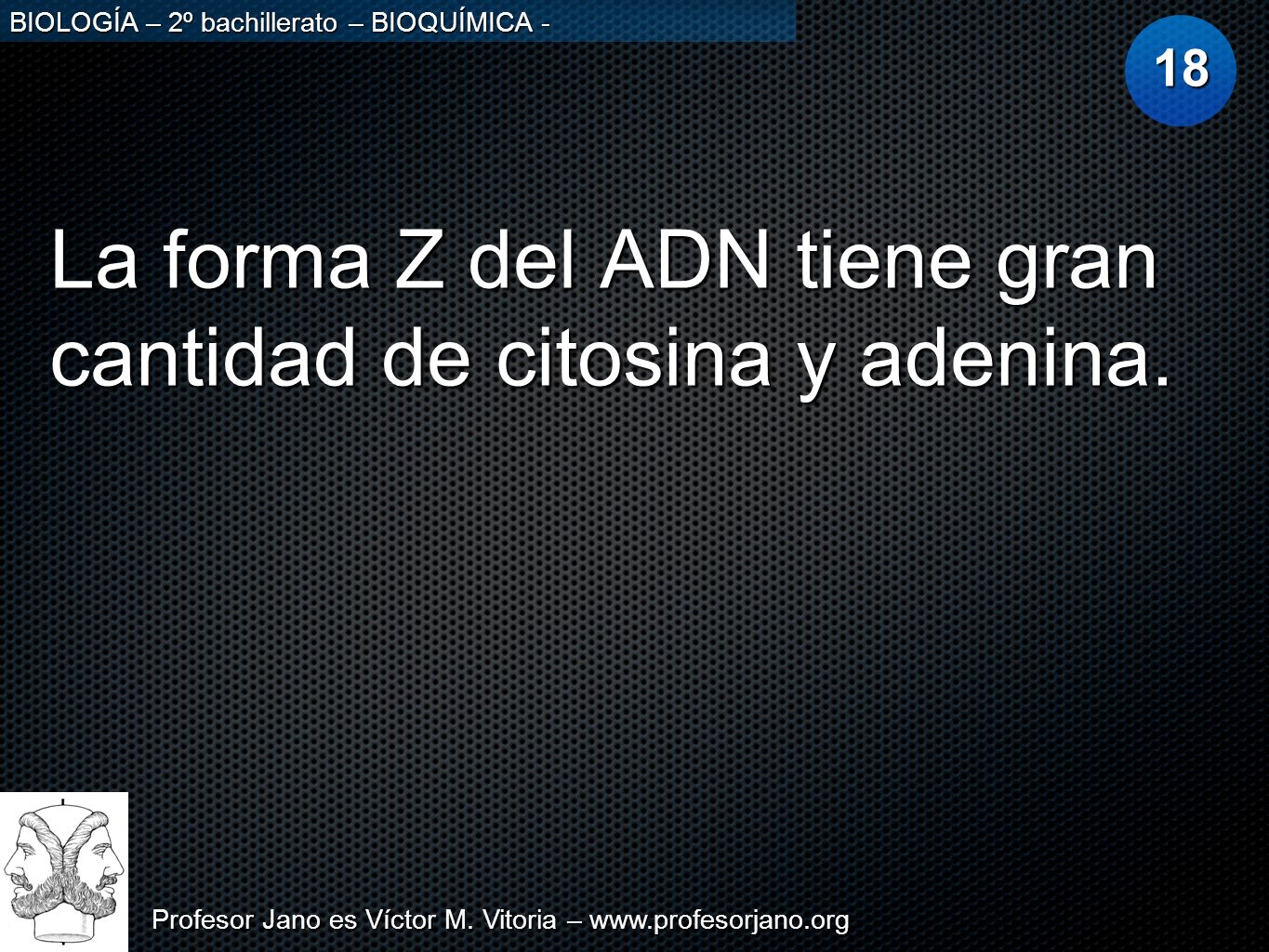 La forma Z del ADN tiene gran cantidad de citosina y adenina.