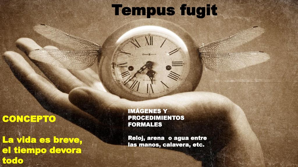 Tempus fugit CONCEPTO La vida es breve, el tiempo devora todo